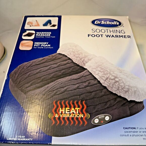 DR. SCHOLLS FOOT WARMER VIBRATING MASSAGE NEW COLD FEET DIABETES WORK OFFICE - Picture 1 of 10